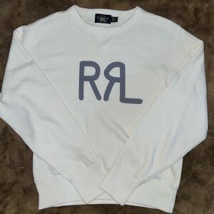 Ralph Lauren Double RL White Crewneck Pullover